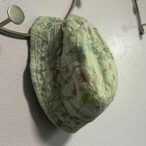 next Light Green Floral Hat for 3-6mo